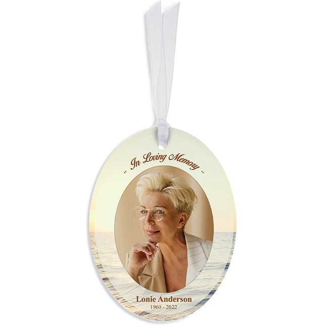 Show details for Sunset Scenery Oval Ornaments