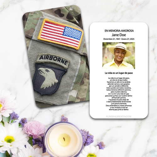 Show details for Airborne Spanish Prayer Card