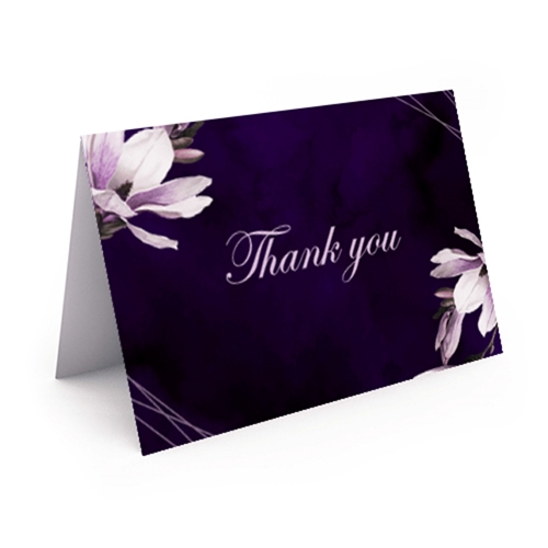 Show details for Purple Lilies Thank You Card