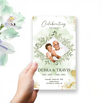 Show details for Green Leaf Trifold Program 