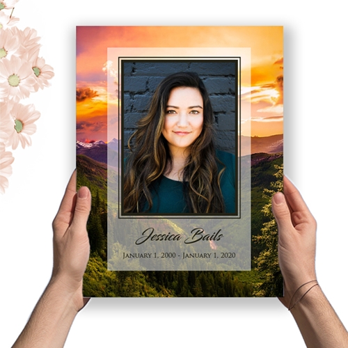 Show details for Hillside Sunset Program (8.5x11) 