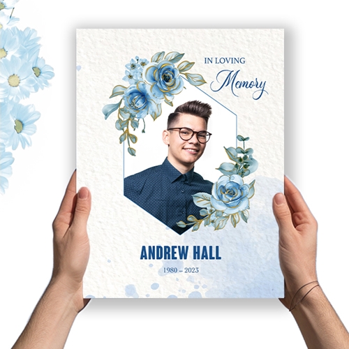 Show details for Blue Floral Program (8.5x11) 