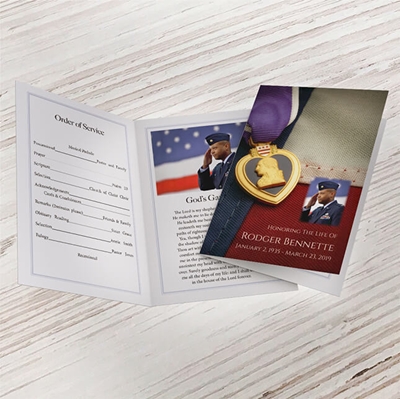 Show details for Purple Heart Funeral Program 