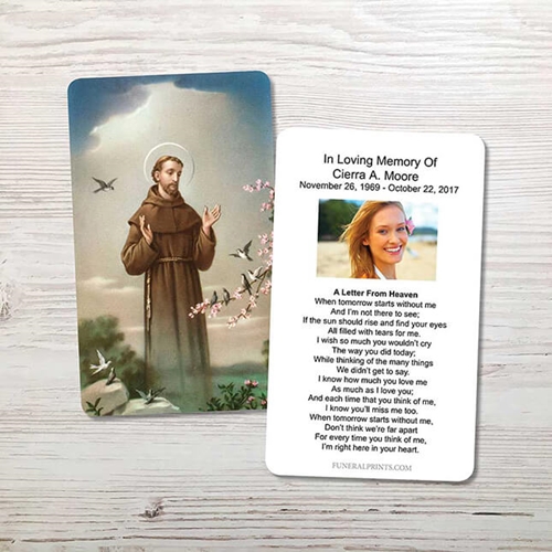 Show details for St. Francis 3 Memorial Card