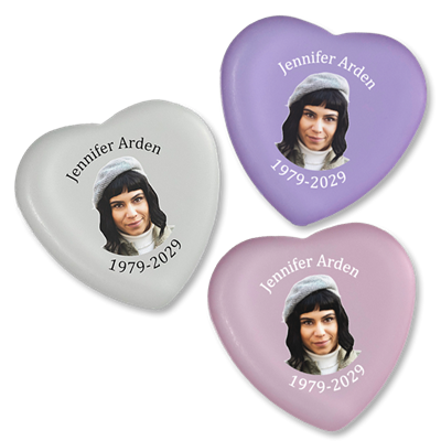 Show details for Heart-Shaped Photo Memorial Stones