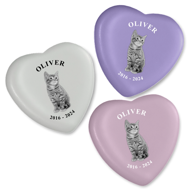 Show details for Heart-Shaped Pet Memorial Stones