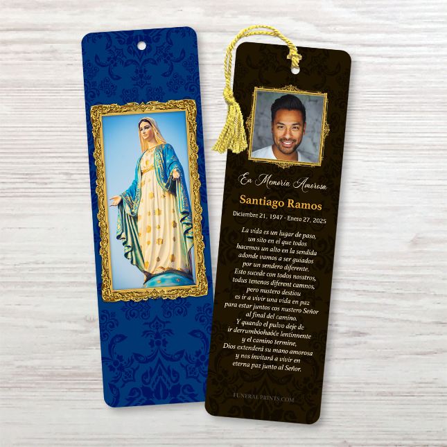 Show details for Virgin Mary Spanish Bookmark