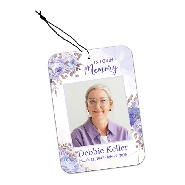 Show details for Purple Gold Floral Air Freshener