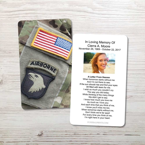 Picture of Airborne Memorial Card