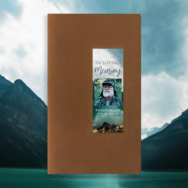 Show details for Mountain Sea Guest Book - Brown