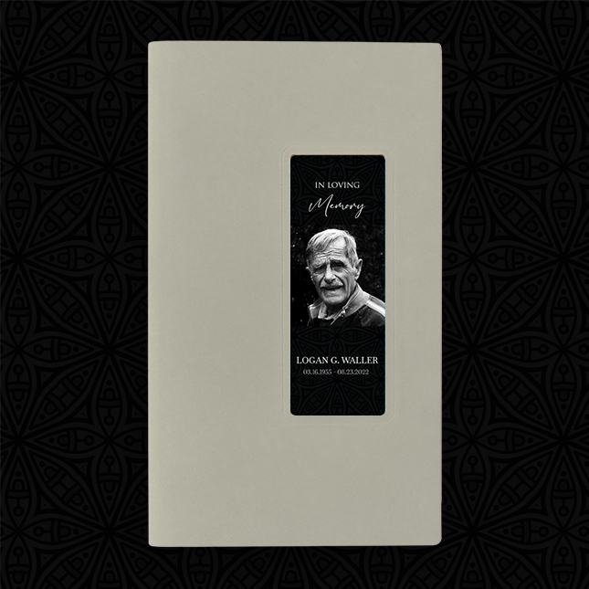 Show details for Black Silver Classic Guest Book - Gray