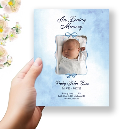 Show details for Baby Boy Funeral Program